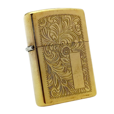 Bật Lửa Zippo Đồng Khối Venetian Hoa Văn Ý Cổ Điển Đời VIII La Mã Năm 1992 ZL605