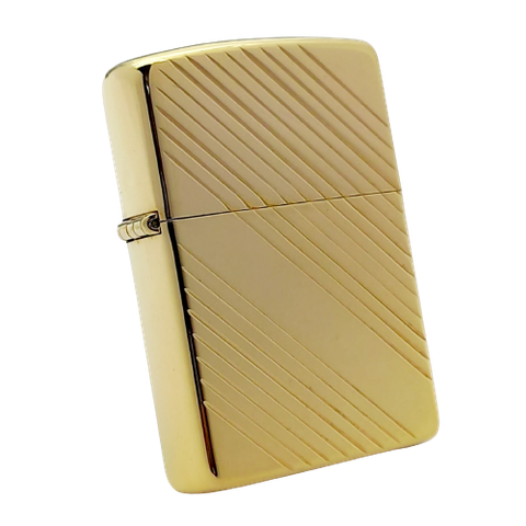 Bật Lửa Zippo Gold Plated Vân Xéo Hiếm Gặp Đời VI La Mã Năm 1990 ZL609