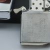 Bật Lửa Zippo Cổ Đồng Khối Mạ Chrome Bóng Khắc Ăn Mòn Phủ Sơn Hiếm Gặp Năm 1985 Đời 5 Vạch Huyền ZC311