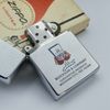 Bật Lửa Zippo Cổ Đồng Khối Mạ Chrome Phay Xước Khắc Ăn Mòn Phủ Sơn Hiếm Gặp Năm 1974 Đời 8 Vạch Sắc ZC329