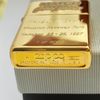Bộ Bật Lửa Zippo Mạ Vàng Gold Plated Bản Kỷ Niệm SX Giới Hạn 5000 Bộ Toàn Cầu Kèm Bao Da Cực Hiếm Gặp  Đời XIII La Mã Sản Xuất Năm 1997 ZS89
