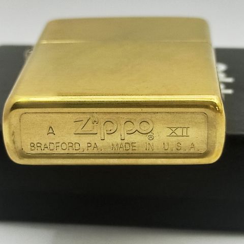 Bật Lửa Zippo Đồng Khối Trơn 2 Mặt Đời XII La Mã Năm 1996 ZL618