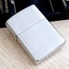 Bật Lửa Zippo Đồng Khối Mạ Chrome Phay Xước Trơn 2 Mặt Đời IX La Mã Năm 1995 ZL619