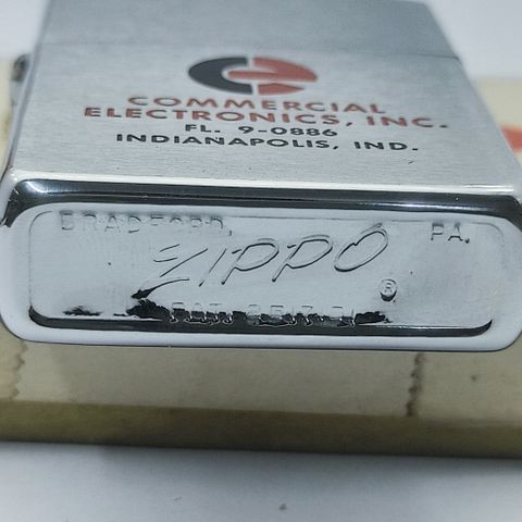 Bật Lửa Zippo Cổ Đồng Khối Mạ Chrome Phay Xước Chủ Đề Ăn Mòn Phủ Sơn Hiếm Gặp Năm 1963 Đời 3 Chấm ZC343