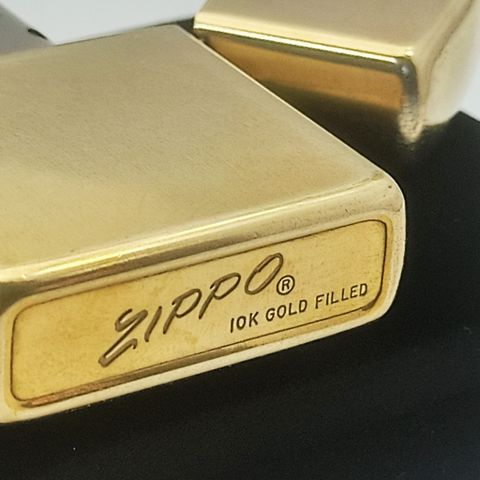 Bật Lửa Zippo 10K GF Gold Filled Bọc Vàng 10K Đời 1970s Cực Hiếm Giá Trị Sưu Tầm Cực Cao, Đã Qua Sử Dụng ZQHU110