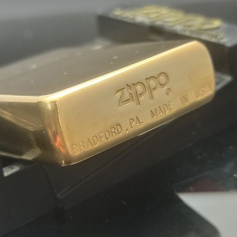 Bật Lửa Zippo Đồng Khối Solid Brass Trơn Bóng 2 Mặt Đời X La Mã Năm 1994 ZL623
