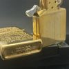 Bật Lửa Zippo Mạ Vàng Gold Plated Chủ Đề Camel Hoa Văn Hiếm Gặp Đời XII La Mã SX Năm 1996 ZL625