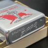 Bật Lửa Zippo Cổ Đồng Khối Mạ Chrome Phay Xước Chủ Đề Ăn Mòn Phủ Sơn Hiếm Gặp Năm 1969 Đời 5 Vạch Thẳng ZC353