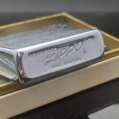 Bật Lửa Zippo Cổ Đồng Khối Mạ Chrome Phay Xước Chủ Đề Ăn Mòn Phủ Sơn Hiếm Gặp Năm 1963 Đời 3 Chấm ZC359