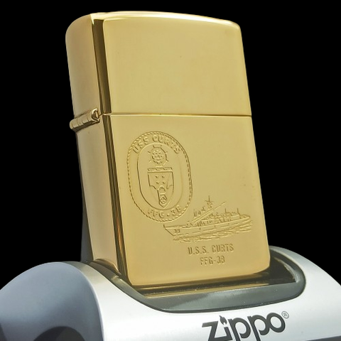 Bật Lửa Zippo Đồng Khối Solid Brass Chủ Đề Tầu Chiến Nguyên Zin Chính Hãng Hiếm Gặp Đời IX La Mã Sản Xuất Năm 1993 ZL545