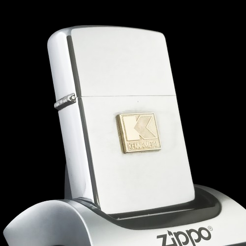 Bật Lửa Zippo Cổ Đồng Khối Mạ Chrome Phay Xước Eblem Hiếm Gặp Năm 1978 Đời 4 Vạch Sắc ZC301