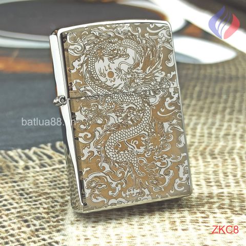 BẬT LỬA ZIPPO RỒNG VÂN MÂY ZKC8