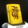 Bật Lửa Zippo Đồng Khối emblem Marlboro Rodeo Đời X La Mã Sản Xuất Năm 1994 ZL509