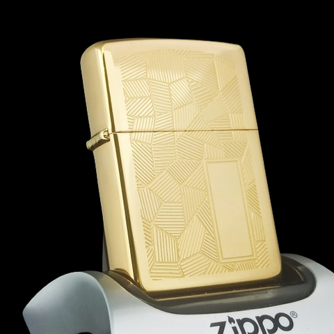 Bật Lửa Zippo Hoa Văn shimmer Gold Plated Hiếm Gặp Đời XII La Mã Năm 1996 ZL620