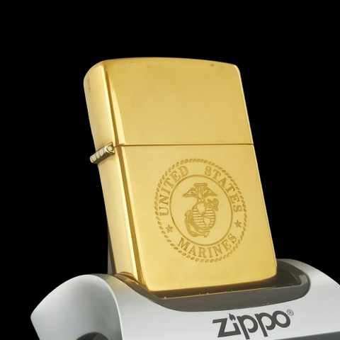 Bật Lửa Zippo Đồng Khối Solid Brass Chu Niên 1932 - 1992 Khắc Ăn Mòn Chủ Đề Thủy Quân Lục Chiến Hoa Kỳ Nguyên Zin Chính Hãng Cực Hiếm ZQH104