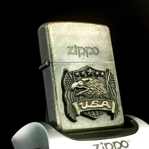Bật Lửa Zippo Used Chủ Đề Đầu Đại Bàng USA Cực Hiếm Đời IX La Mã Năm 1993 ZQHU10