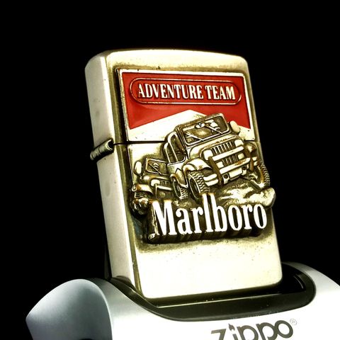 Bật Lửa Zippo Emblem Xe Marlboro Rất Hiếm Giá Trị Sưu Tầm Cao Đời XIV La Mã Năm 1998 ZQHU87