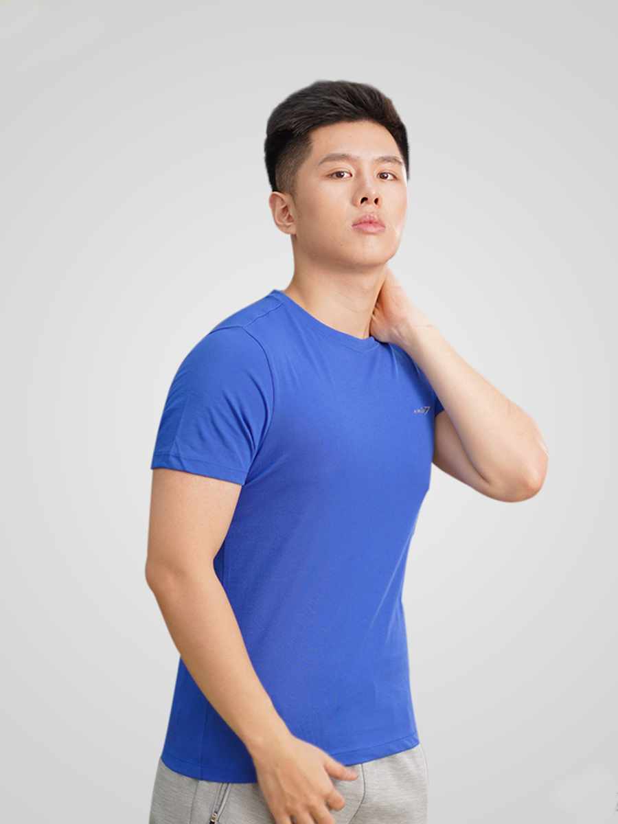 Áo T-Shirt nam Kwin KTS1721 - Xanh surf