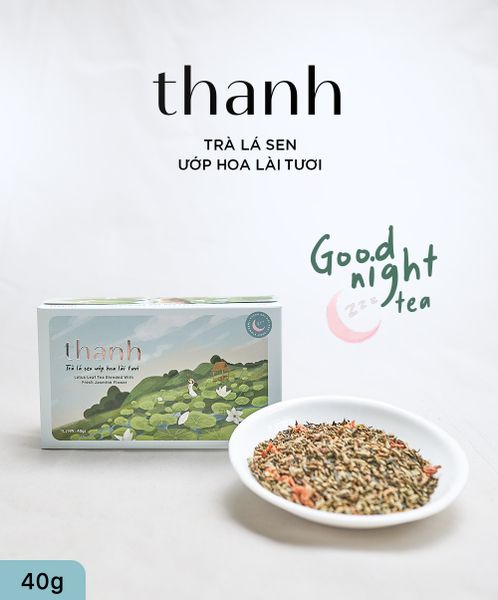  THANH - Trà Lá Sen Ướp Hoa Lài Tươi 40g 