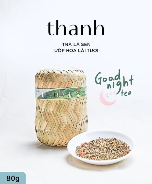  THANH - Trà Lá Sen Ướp Hoa Lài Tươi 80g 