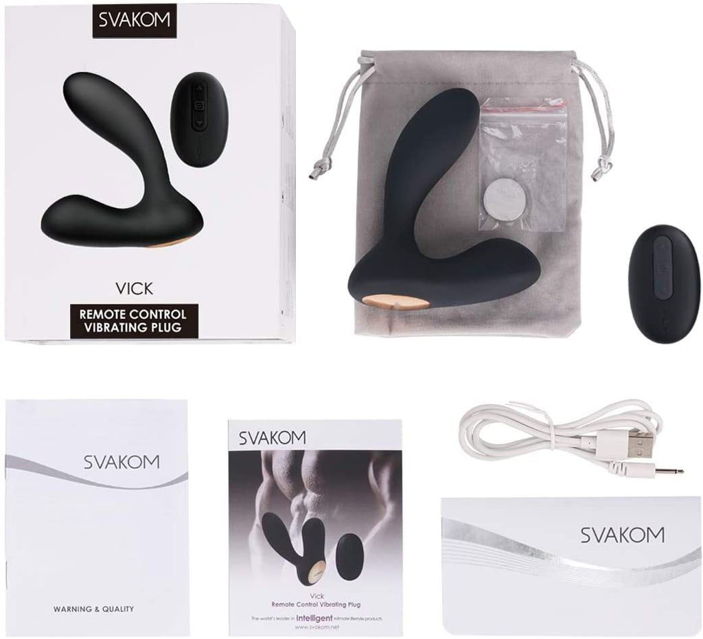 SVAKOM Vick dụng cụ tình dục hậu môn 2 động cơ rung điều khiển từ xa