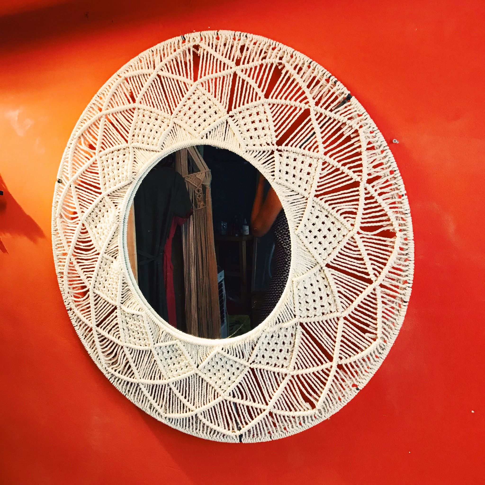 Gương Tròn Hoa Mặt Trời MACRAME
