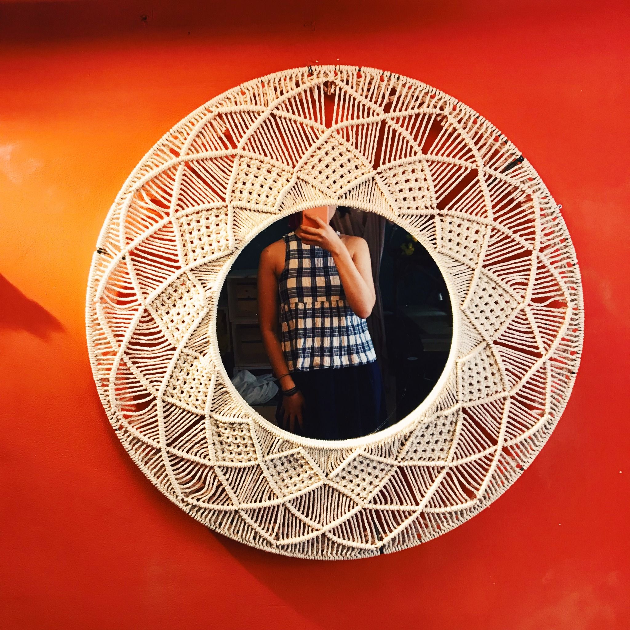 Gương Tròn Hoa Mặt Trời MACRAME