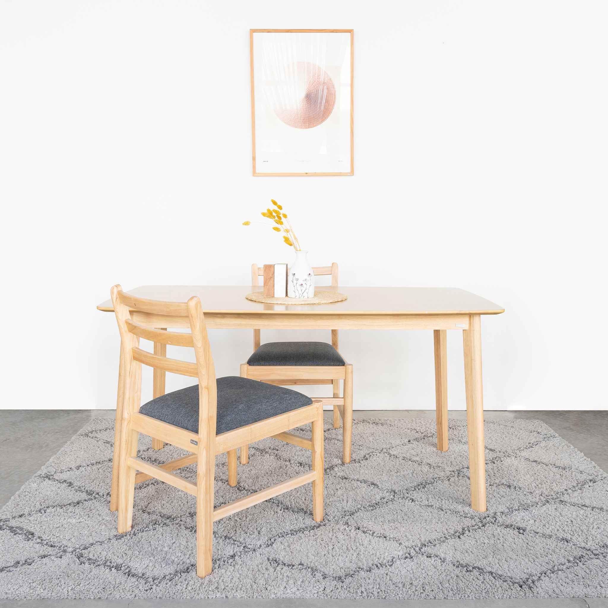 Bộ Bàn Ăn Gỗ 6 Ghế Cao Su MOHO OSLO 601