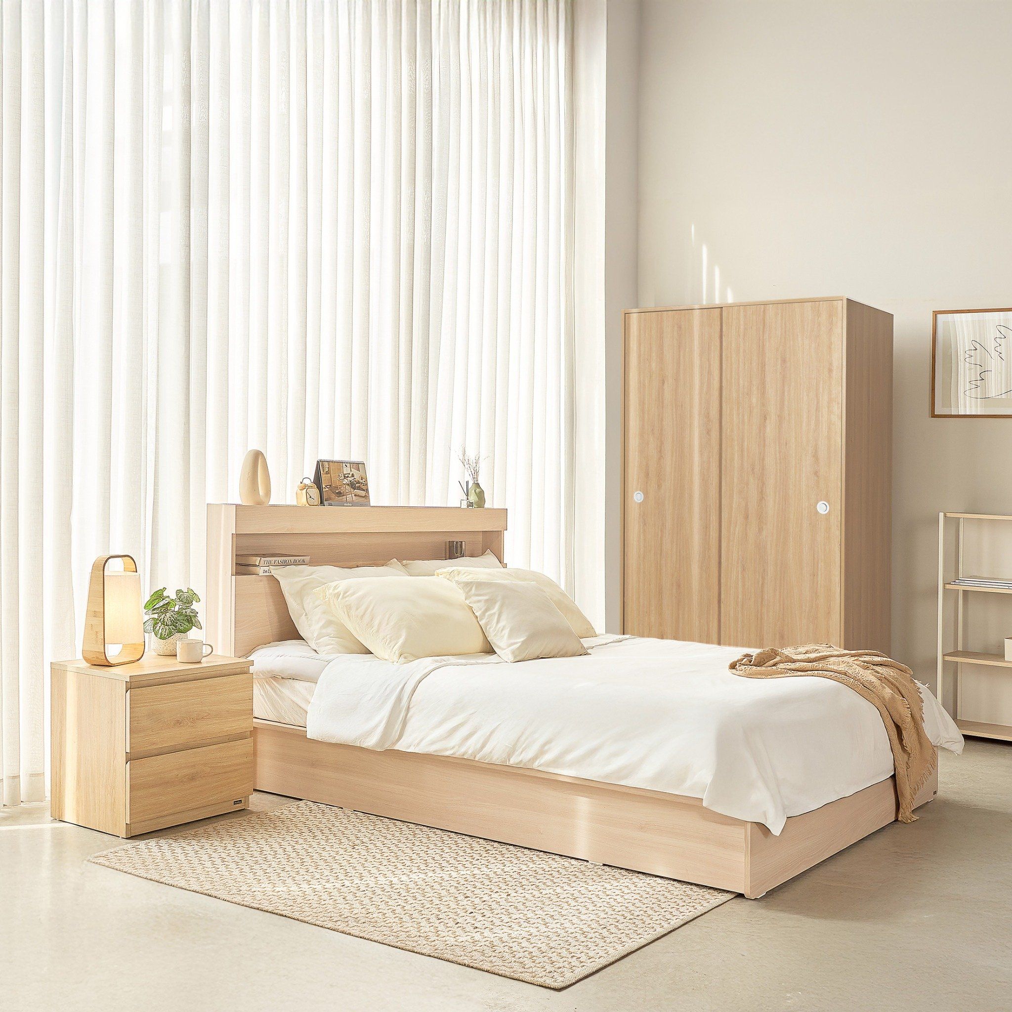 Combo Giường Có Hộc - Tủ Quần Áo VIENNA