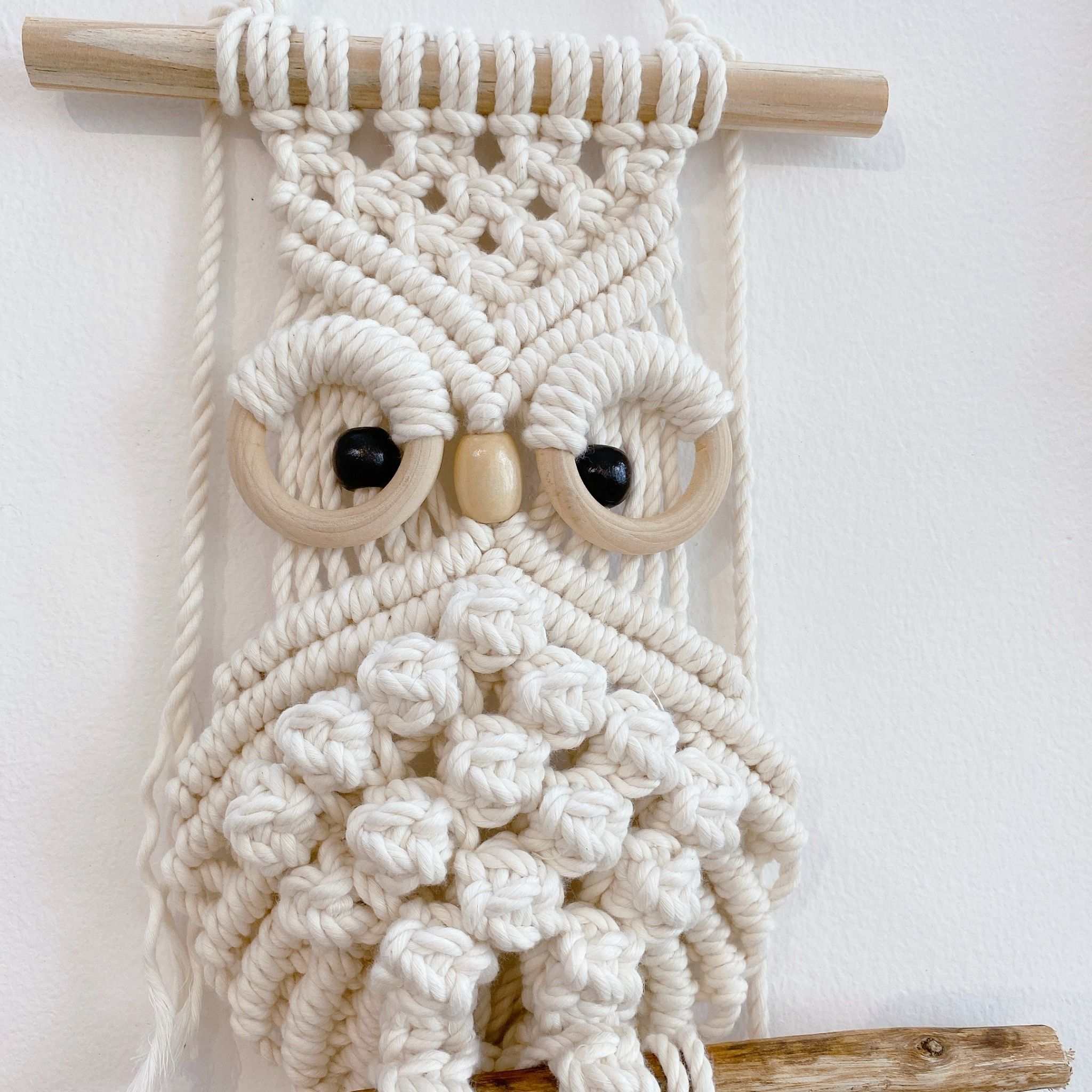 Phụ Kiện Cú Thông Thái MACRAME Treo Tường Trang Trí