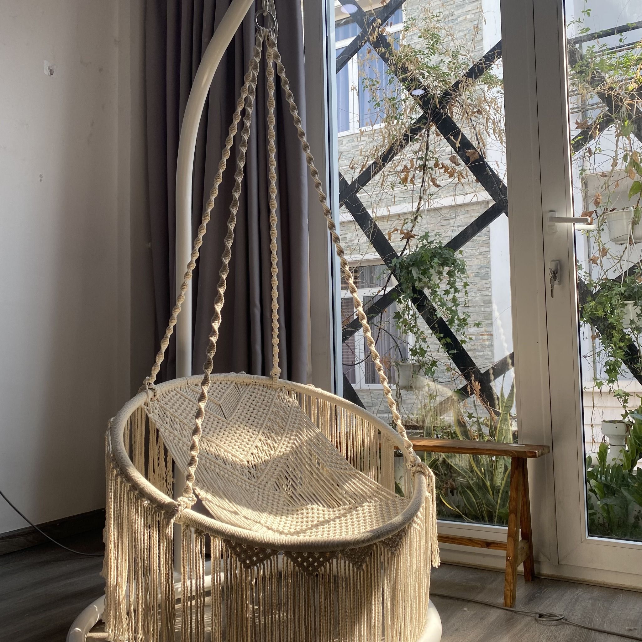 Ghế Đu Tròn MACRAME 1 Vòng ( Không Bao Gồm Khung Treo Ghế )