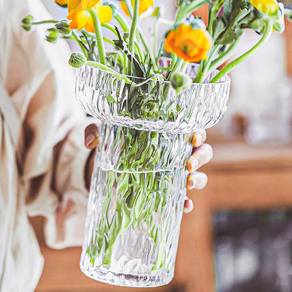 Lọ Hoa Thủy Tinh Wavy Line Vase