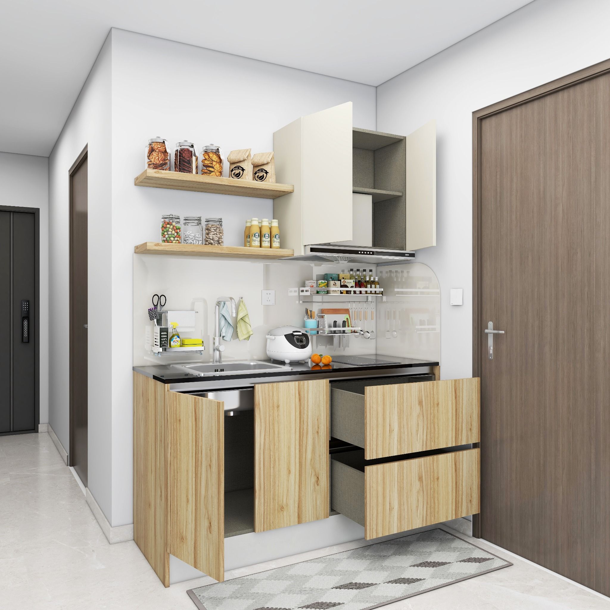  Hệ tủ bếp MOHO Kitchen Smart Ubeda Nhiều Kích Thước 