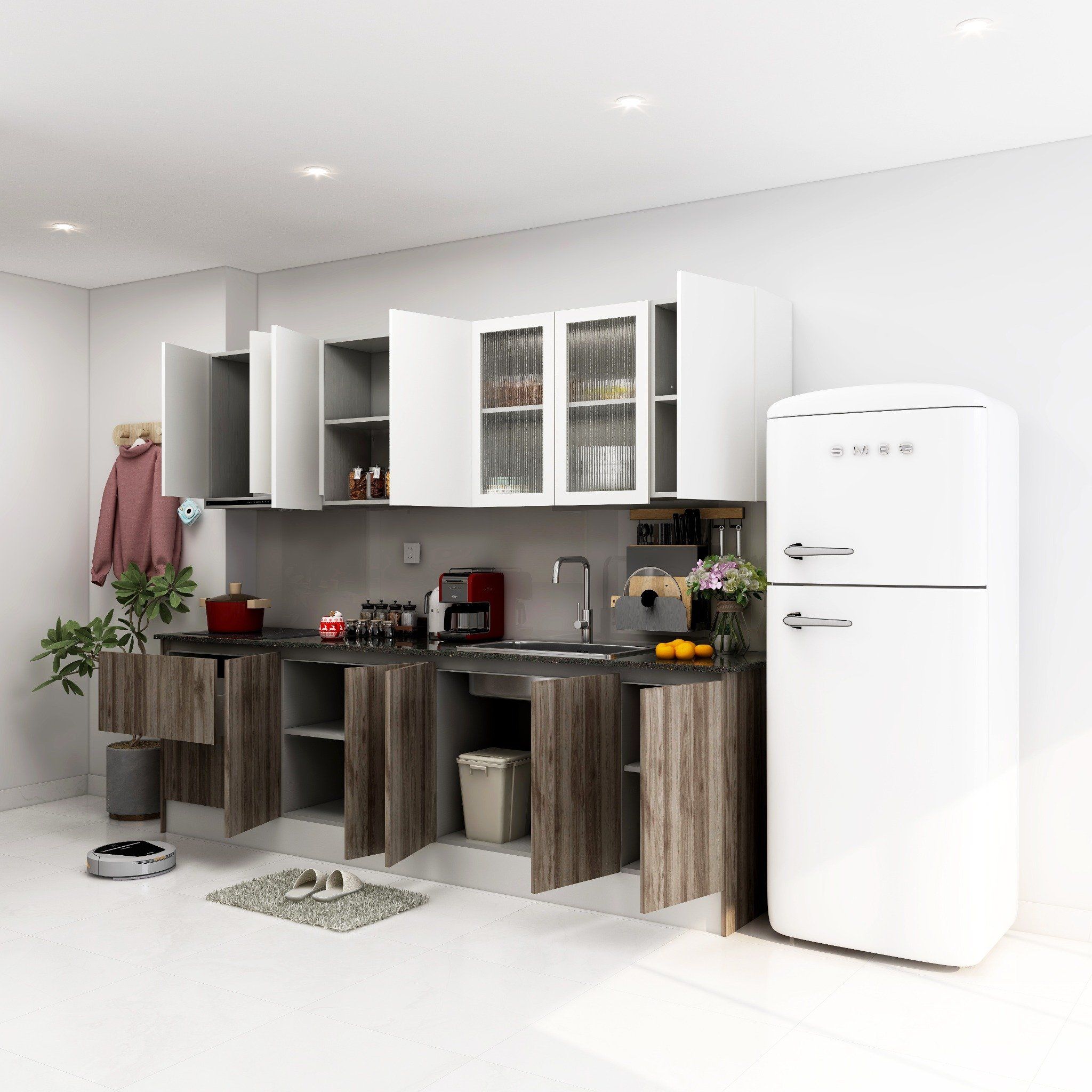Hệ tủ bếp MOHO Kitchen Premium Grenaa Nhiều Kích Thước