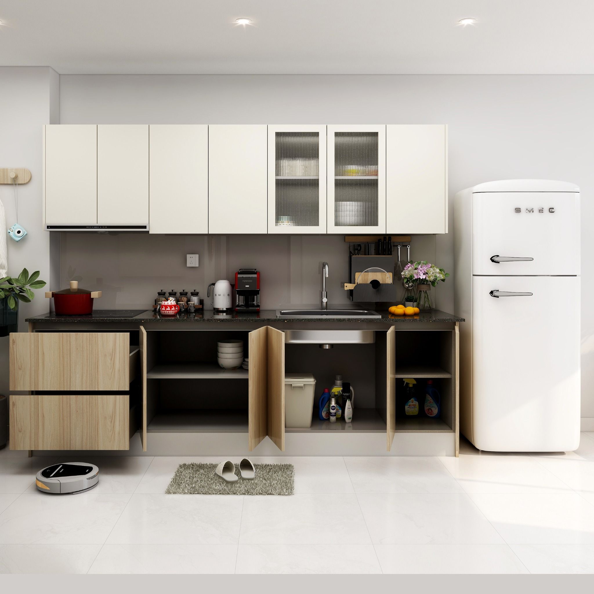 Hệ tủ bếp MOHO Kitchen Premium Ubeda Nhiều Kích Thước