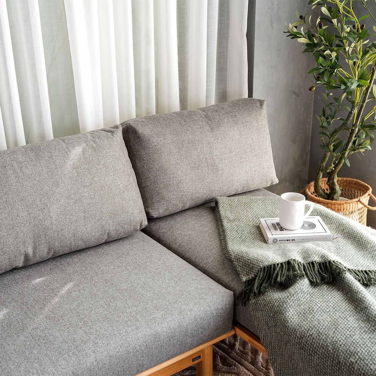 Vỏ Bọc Nệm Sofa MOHO VLINE Màu Xám Đậm