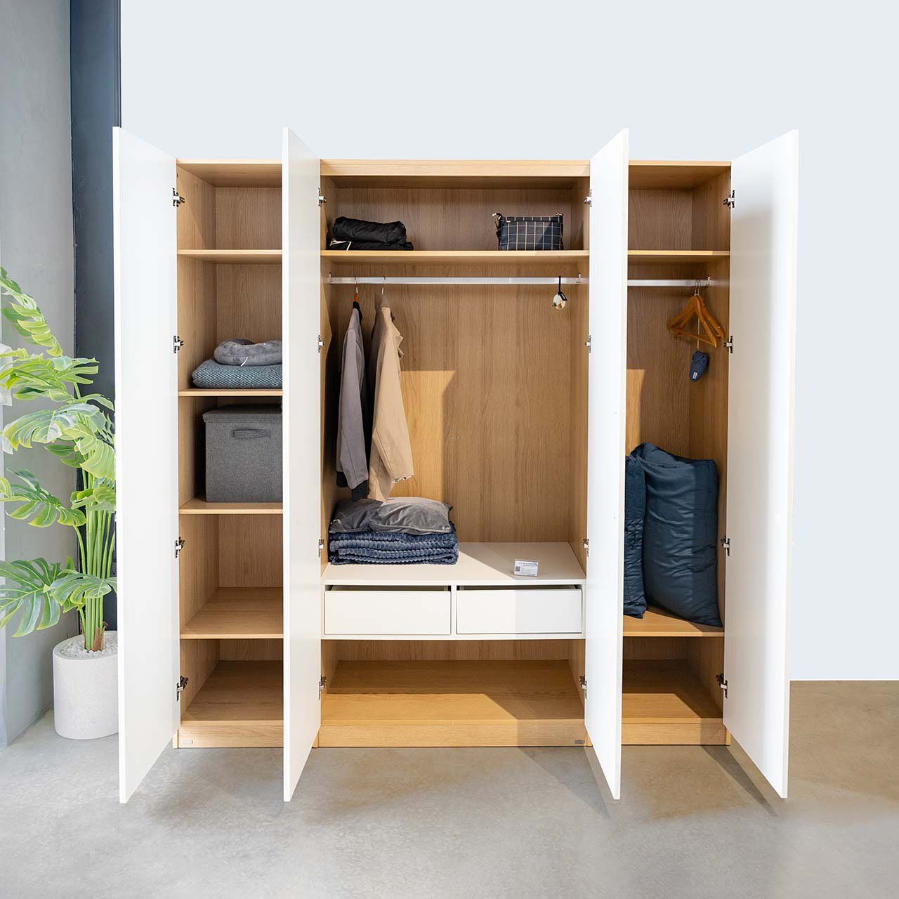 Set Tủ Quần Áo Gỗ MOHO VIENNA 201 4 Cánh 4 Màu