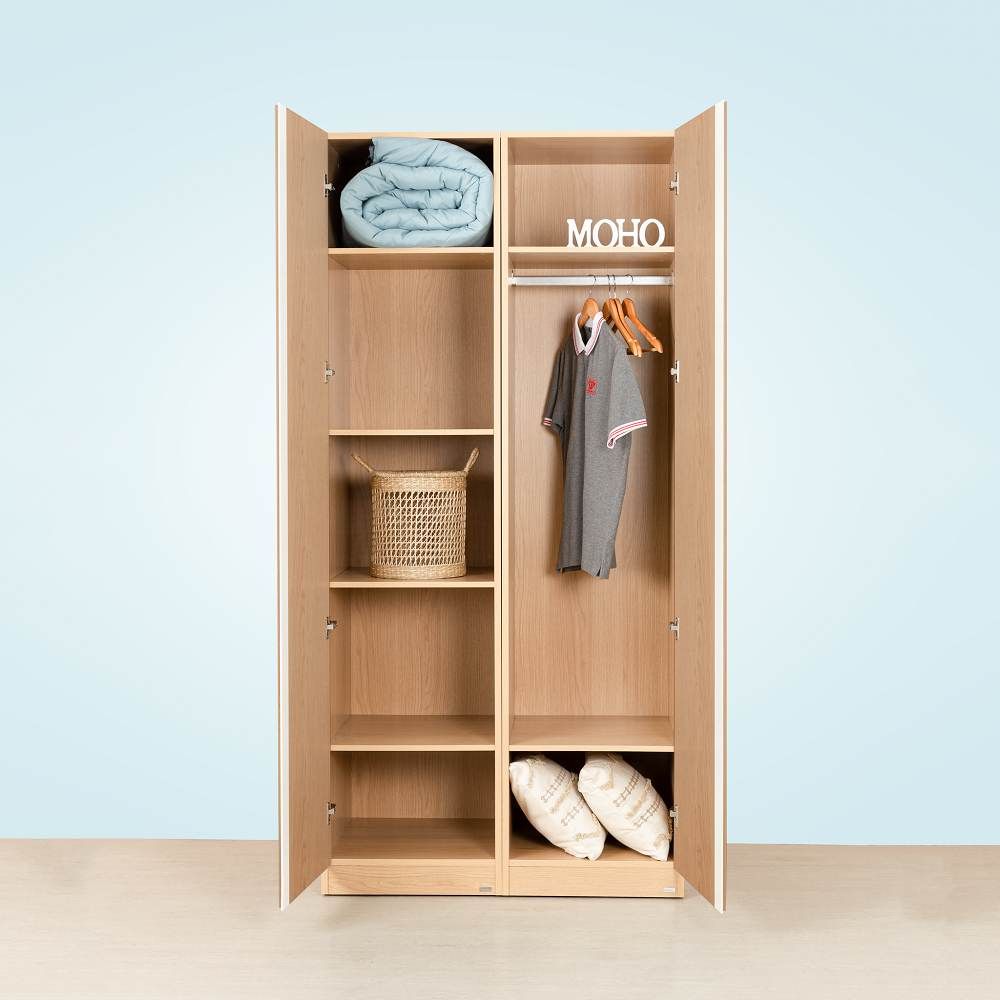Set Tủ Quần Áo Gỗ MOHO VIENNA 201 2 Cánh 4 Màu