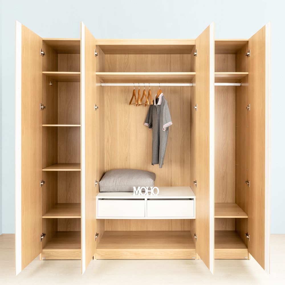 Set Tủ Quần Áo Gỗ MOHO VIENNA 201 4 Cánh Nhiều Màu Sắc