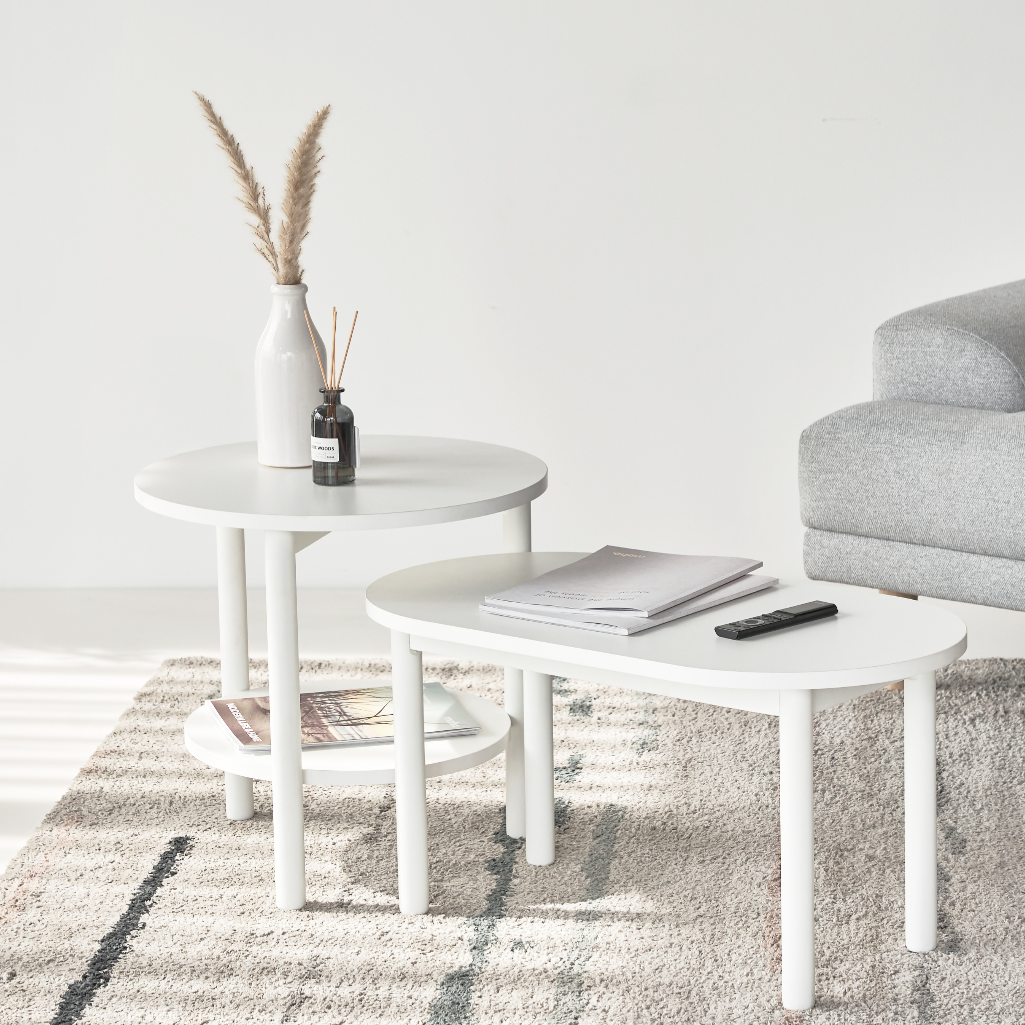 Set Bàn Sofa - Bàn Trà - Bàn Cafe Gỗ KLINE