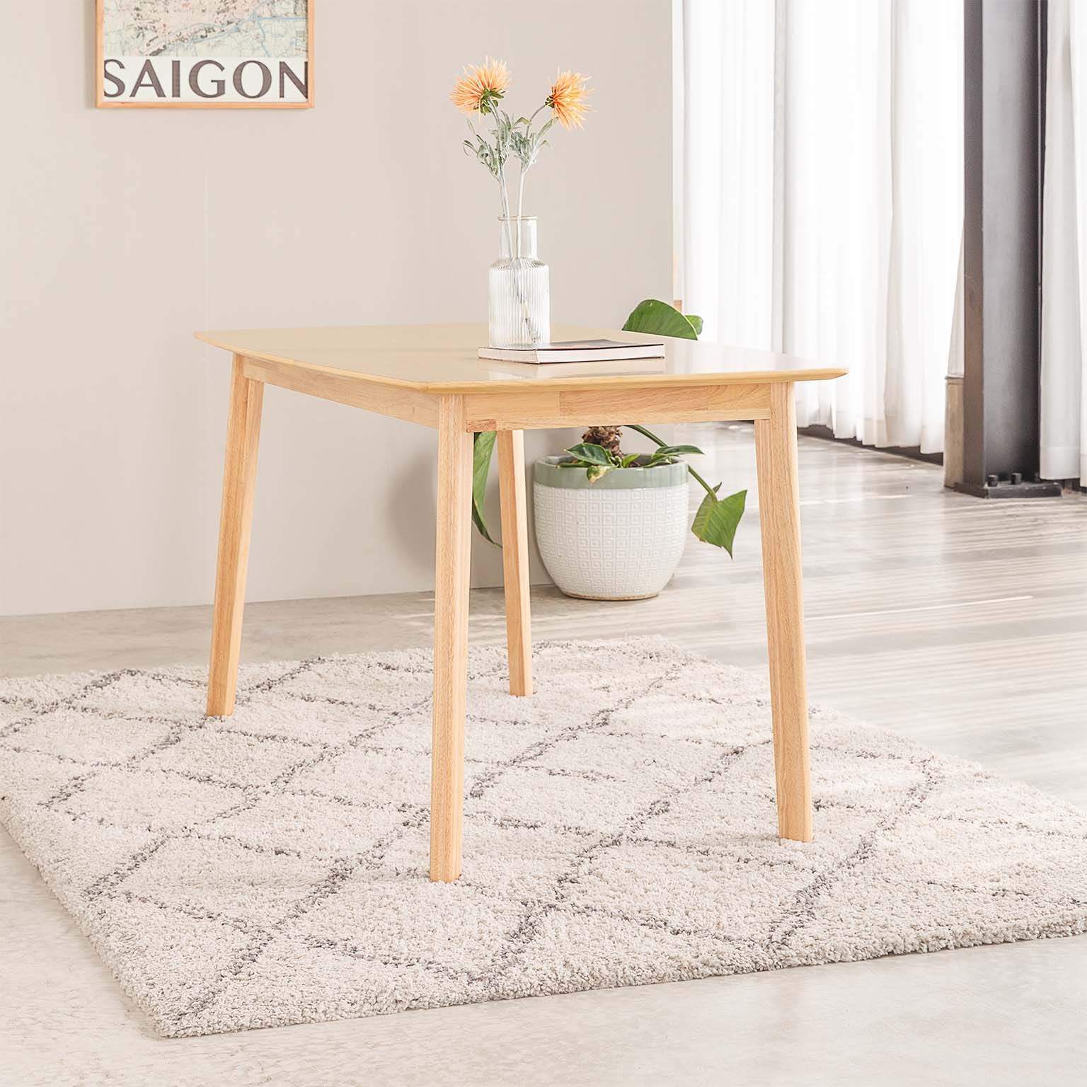 Bàn Ăn Gỗ Cao Su MOHO OSLO 901