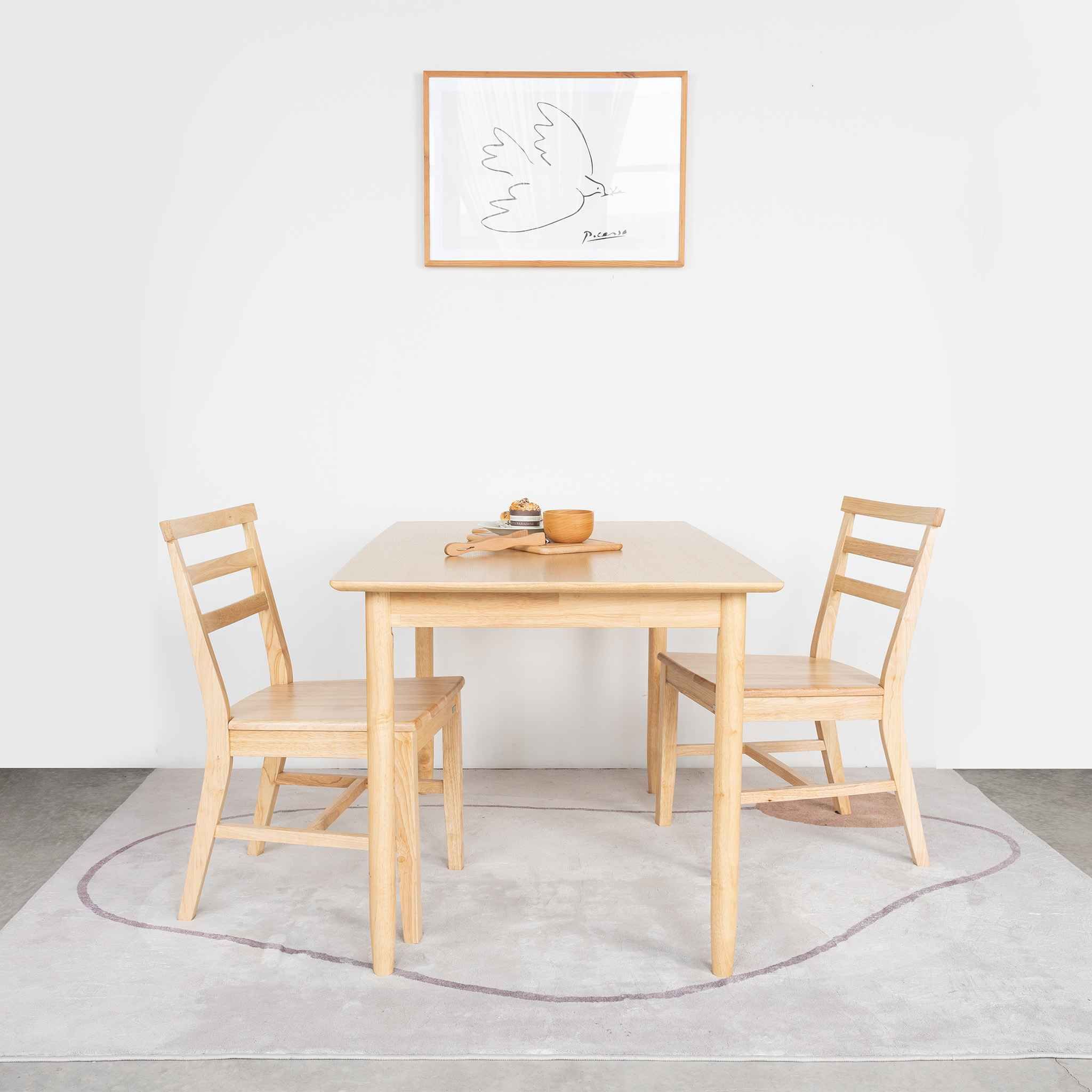 Bộ Bàn Ăn 4 Ghế Gỗ MOHO MILAN 901 (1m25)