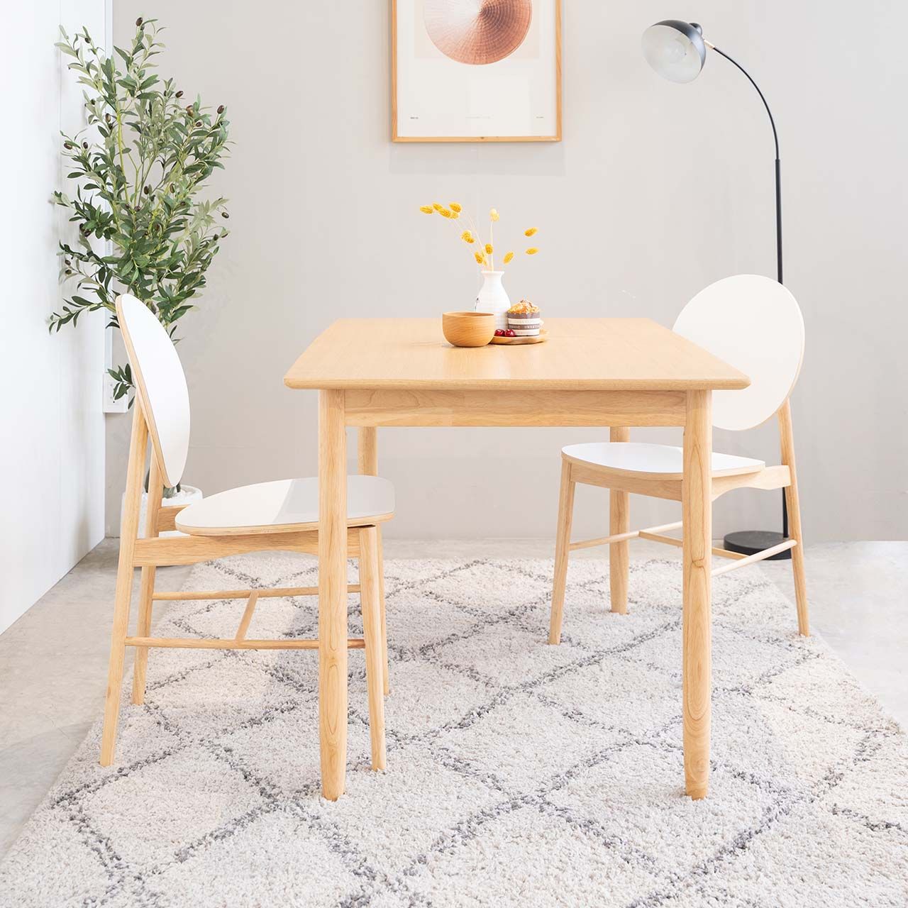 Bộ Bàn Ăn 4 Ghế Gỗ MOHO MILAN 901 (1m25)
