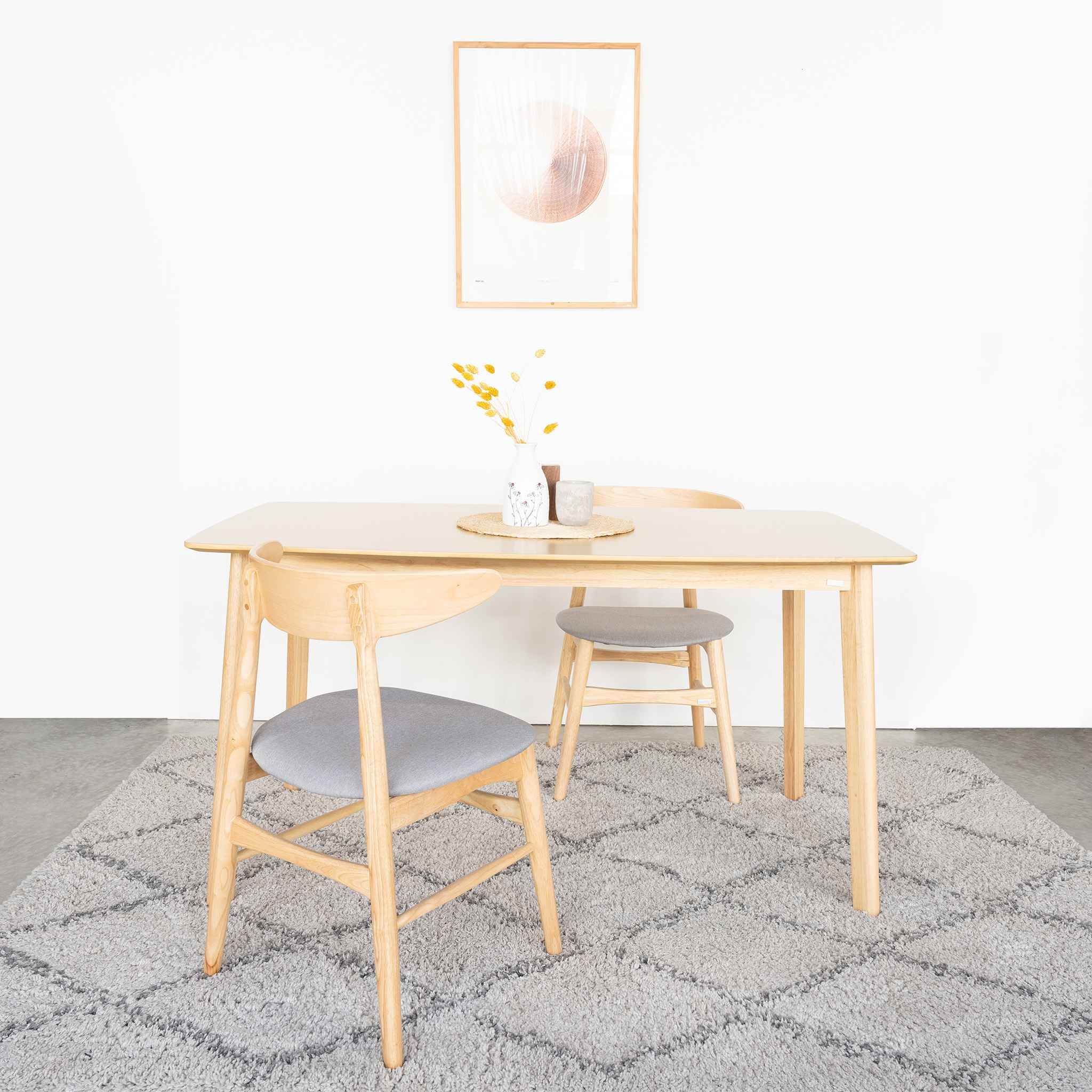Bộ Bàn Ăn Gỗ 6 Ghế Cao Su MOHO OSLO 601
