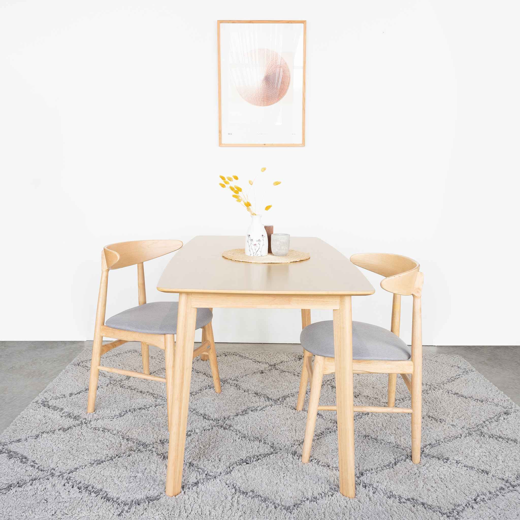 Bộ Bàn Ăn Gỗ 6 Ghế Cao Su MOHO OSLO 601