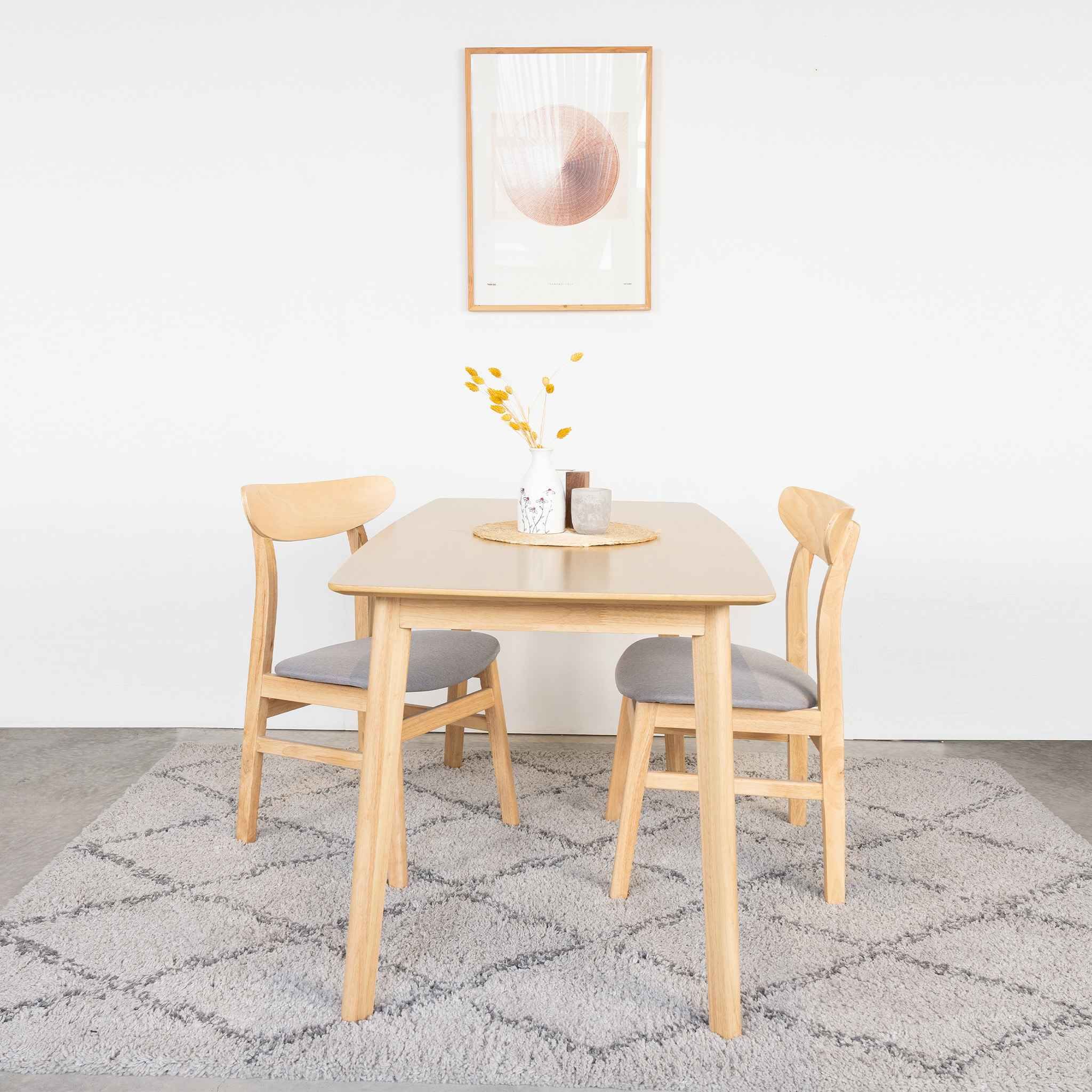 Bộ Bàn Ăn Gỗ 6 Ghế Cao Su MOHO OSLO 601