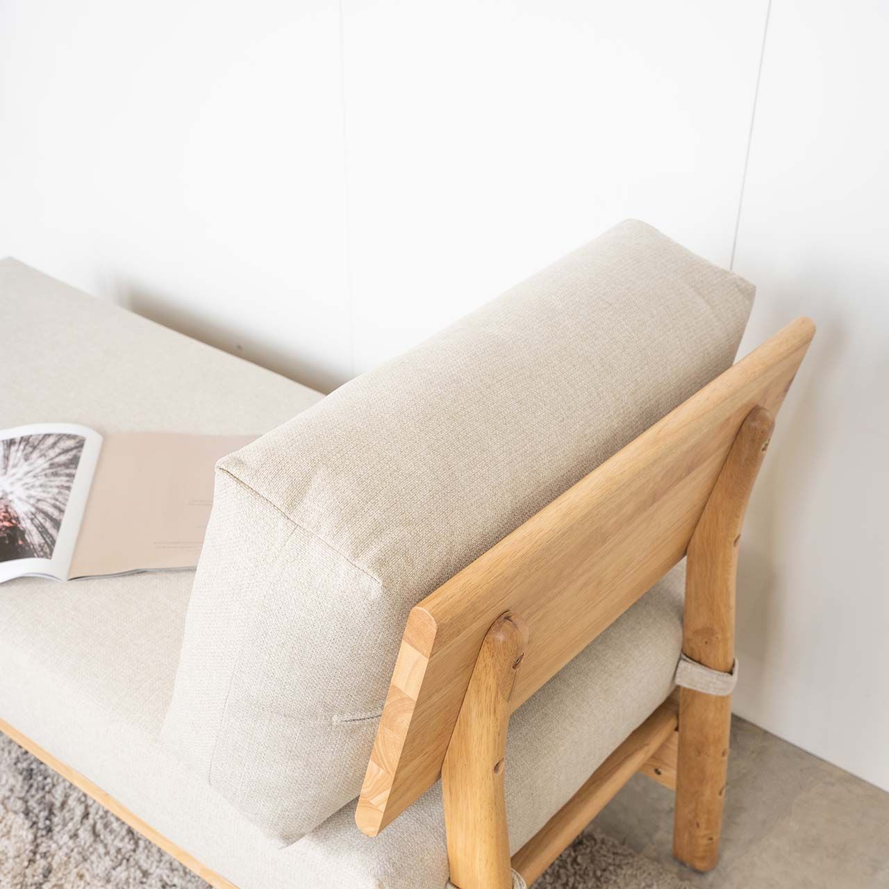 Ghế Sofa Góc Gỗ Cao Su Tự Nhiên MOHO VLINE 601