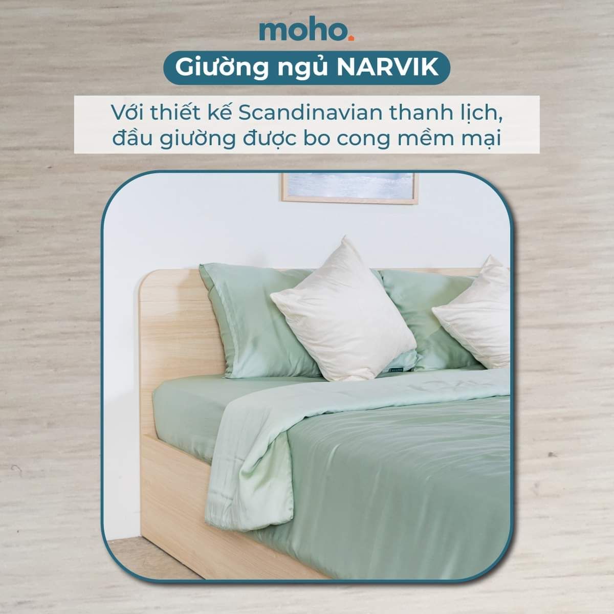 Combo Basic Phòng Ngủ Narvik 201 Màu Tự Nhiên