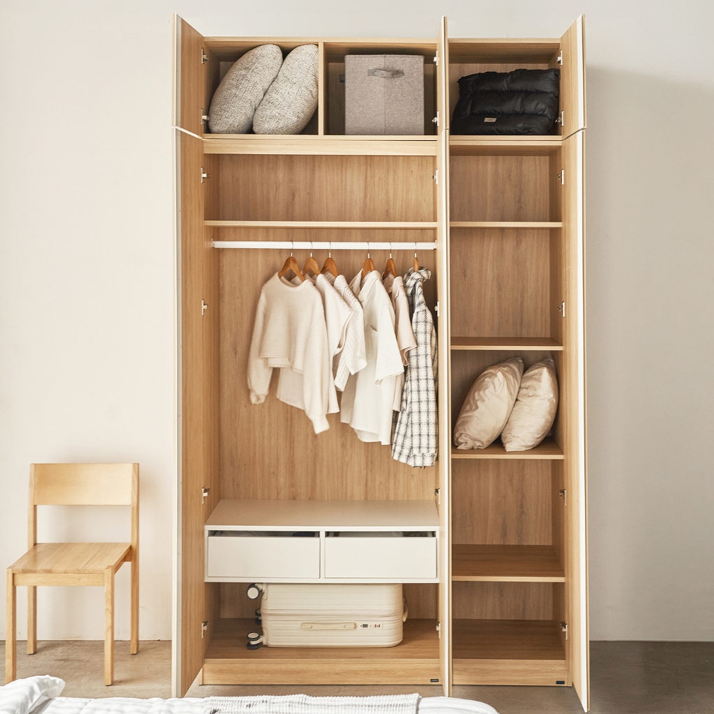 Set Tủ Quần Áo Kèm Tủ Nóc 2m5 VIENNA