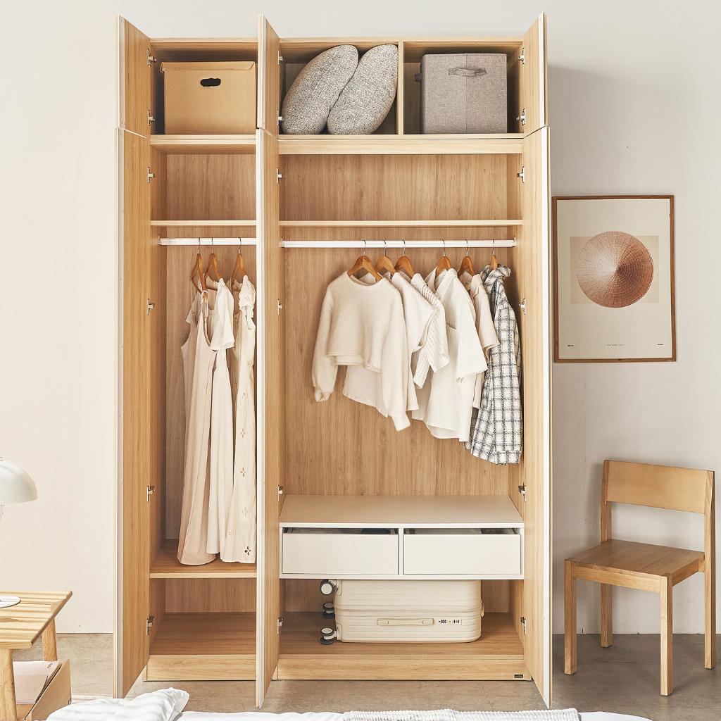 Set Tủ Quần Áo Kèm Tủ Nóc 2m5 VIENNA